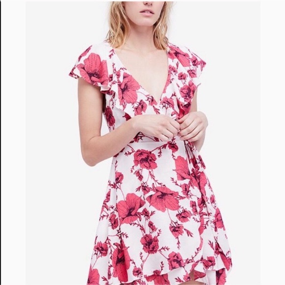 Free People women’s floral wrap dress - Picture 6 of 7